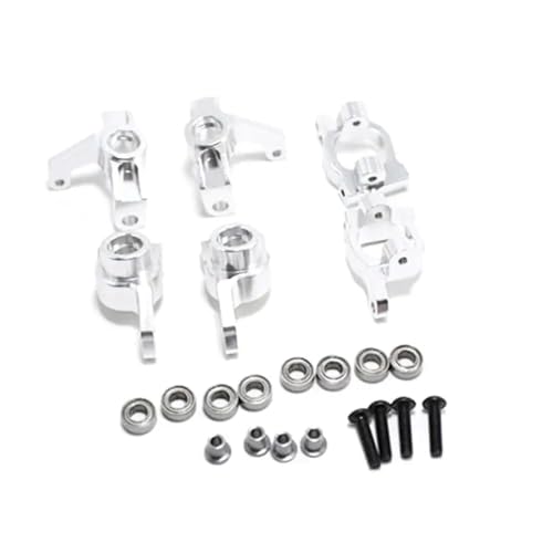 IVLAZLRG Metalllenkblöcke C-Hub-Träger kompatibel mit RC-Autoteilen 144001 144002 144010 124007 124008 124016 124017 124018 124019(Silver) von IVLAZLRG