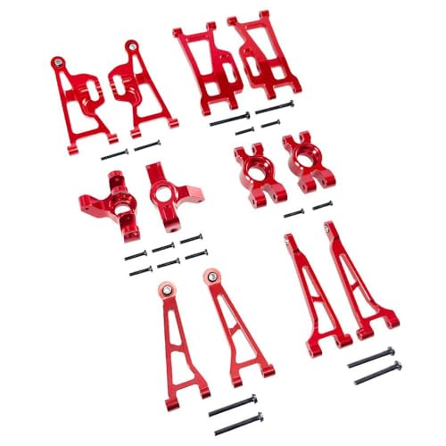 IVLAZLRG Metalllenker im oberen unteren Suspensionsarme Hecknaben mit Hyper GO 1/14 14210-09 H14BM RC-Auto-Upgrade-Teile kompatibel(Red) von IVLAZLRG