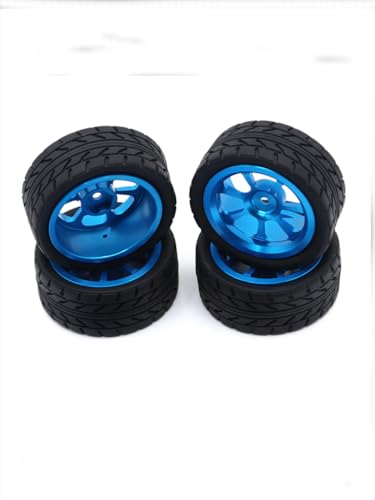 IVLAZLRG Metallmodifizierte Räder mit Reifenhaut für 1/18 A949 A959 A969 A979 K929 und kompatibles RC -Auto -Upgrade -Zubehör(Blue) von IVLAZLRG