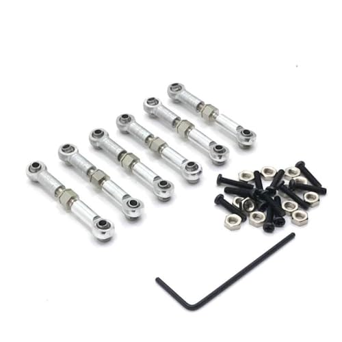 IVLAZLRG Metallverbindungs ​​-Traktionsstab Servo Lenkung Stange Vordere Heckvergleich mit RC -Auto -Upgrade Ersatzteile 184011 Passt 1 18 -Skala -Modelle A949 A959 A969 A979 K929(Silver) von IVLAZLRG