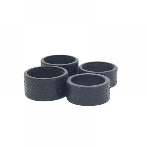 IVLAZLRG Modifiziertes Farbrennmuster Reifen Hautkompatibel mit 22 mm 22,5 mm Rad für 1/28 RC -Autozubehör Upgrade(Black) von IVLAZLRG