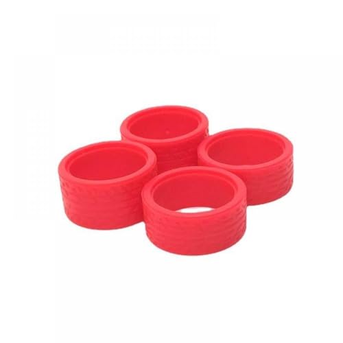 IVLAZLRG Modifiziertes Farbrennmuster Reifen Hautkompatibel mit 22 mm 22,5 mm Rad für 1/28 RC -Autozubehör Upgrade(Red) von IVLAZLRG