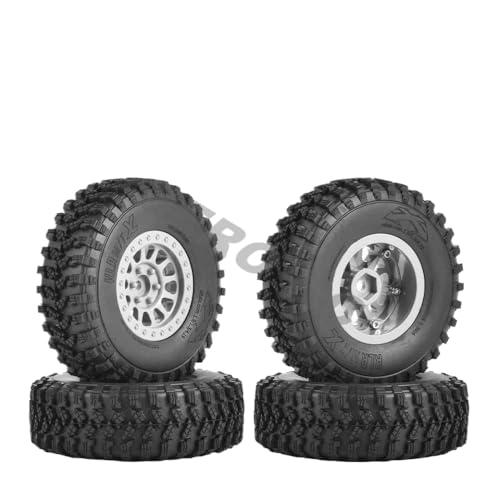 IVLAZLRG Nylon 1.9 Beadlock-Räder und Gummireifen, die mit 1/10 RC Crawler Cars kompatibel sind, 105-120 mm Durchmesser(14023GY-4PCS) von IVLAZLRG