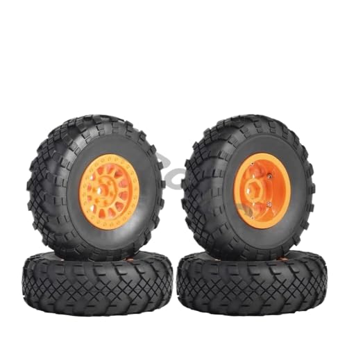 IVLAZLRG Nylon 1.9 Beadlock-Räder und Gummireifen, die mit 1/10 RC Crawler Cars kompatibel sind, 105-120 mm Durchmesser(14024OR-4PCS) von IVLAZLRG