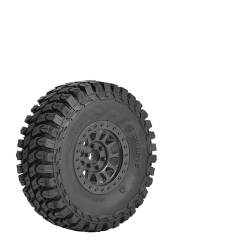 IVLAZLRG Nylon 1.9 Beadlock-Räder und Gummireifen, die mit 1/10 RC Crawler Cars kompatibel sind, 105-120 mm Durchmesser(14025BK-1PC) von IVLAZLRG