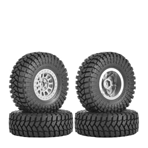 IVLAZLRG Nylon 1.9 Beadlock-Räder und Gummireifen, die mit 1/10 RC Crawler Cars kompatibel sind, 105-120 mm Durchmesser(14026GY-4PCS) von IVLAZLRG