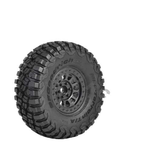 IVLAZLRG Nylon 1.9 Beadlock-Räder und Gummireifen, die mit 1/10 RC Crawler Cars kompatibel sind, 105-120 mm Durchmesser(14029BK-1PC) von IVLAZLRG