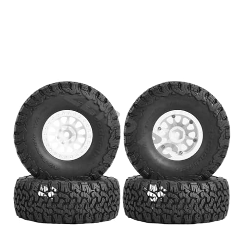 IVLAZLRG Nylon 1.9 Beadlock-Räder und Gummireifen, die mit 1/10 RC Crawler Cars kompatibel sind, 105-120 mm Durchmesser(14030WE-4PCS) von IVLAZLRG