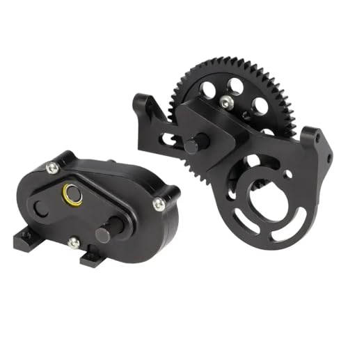 IVLAZLRG Overdrive Transfer Hülle Vorwärtsmotor -Mount -Kit mit 56 t Delrin Spurgetränchen für kompatible Skala RC -Crawler -Rigs und Sherpa -Chassis -Builds(Black Set) von IVLAZLRG