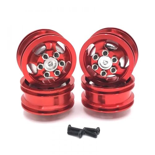 IVLAZLRG RC -Auto -Aluminiumräder mit C14 C24 C34 C44 B14 B24 B16 B36 Modelle 4WD -Upgrade -Teile Metallfelgen für RC -Fahrzeuge kompatibel(Red) von IVLAZLRG