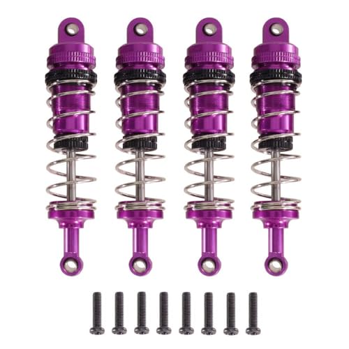 IVLAZLRG RC -Auto -Metall -Upgrade -Teile Öltyp Schockvereinbereitungsabsorber kompatibel mit den Modellen 144001 144002 144010 124019 124017(Purple) von IVLAZLRG