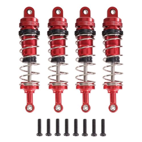 IVLAZLRG RC -Auto -Metall -Upgrade -Teile Öltyp Schockvereinbereitungsabsorber kompatibel mit den Modellen 144001 144002 144010 124019 124017(Red) von IVLAZLRG