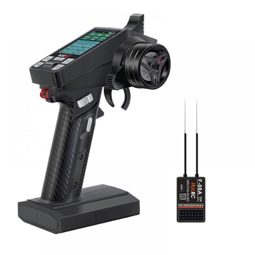 IVLAZLRG RC CT-8A 2,4G 8-Kanal-Fernbedienungssender mit F-08A-Empfänger, der mit Kletter- und Driftfahrzeugen kompatibel ist(CT-8A Metal) von IVLAZLRG