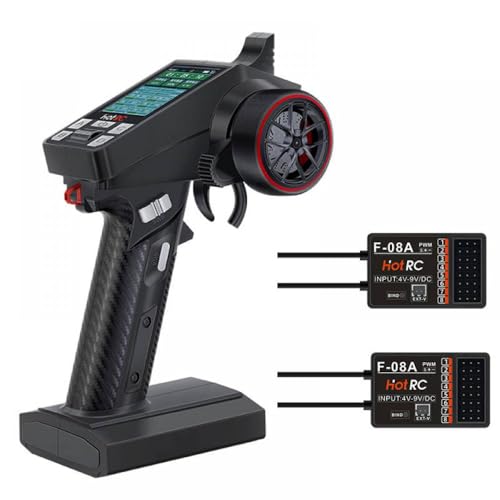 IVLAZLRG RC CT-8A 2,4G 8-Kanal-Fernbedienungssender mit F-08A-Empfänger, der mit Kletter- und Driftfahrzeugen kompatibel ist(CT-8A with 2RX) von IVLAZLRG