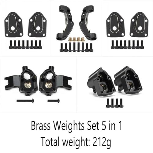 IVLAZLRG UTB18 1/18 RC Crawler Lenkung Knöchel Caster Blocks Messinggewichte Achse Gehäuse Portal Abdeckplatten kompatible Teile Optionales Upgrade -Zubehör(5 in 1) von IVLAZLRG