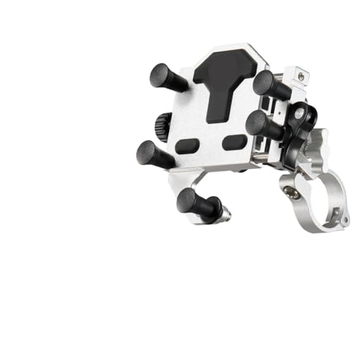 IVLAZLRG Universal Motorrad -Telefonhalter Aluminiumrad Mobiltelefon Stehen 360 Grad einstellbare Mobiltelefonhalter für Motorräder(H66S) von IVLAZLRG