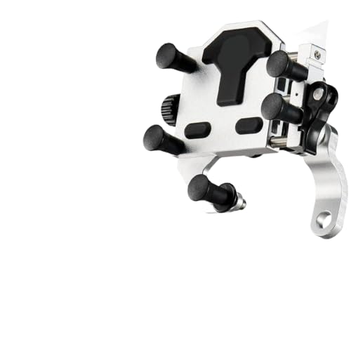 IVLAZLRG Universal Motorrad -Telefonhalter Aluminiumrad Mobiltelefon Stehen 360 Grad einstellbare Mobiltelefonhalter für Motorräder(H67S) von IVLAZLRG