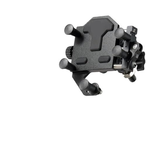 IVLAZLRG Universal Motorrad -Telefonhalter Aluminiumrad Mobiltelefon Stehen 360 Grad einstellbare Mobiltelefonhalter für Motorräder(H68M10BK) von IVLAZLRG