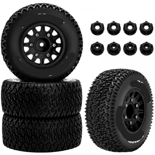 IVLAZLRG Universelle RC -Reifen für 2WD -Autos mit 1/10 Skala mit 12 mm und 14 mm Sechskantradkompatibilität(Black) von IVLAZLRG