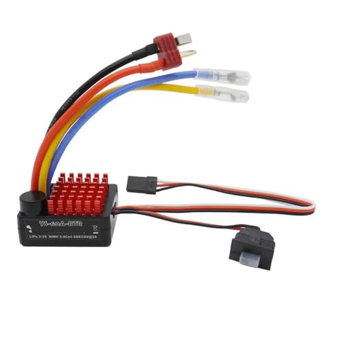 IVLAZLRG YSIDO WASGERFORTE 60A ELEKTRONISCHE Speed -Controller für 1/10 RC -Autos, die mit 540 550 gebürsteten Motoren und Bec 5V 2A kompatibel sind(60A T Plug) von IVLAZLRG