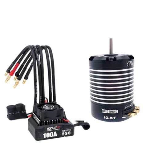 IVLAZLRG Ysido 540 8.5T 10.5T 13,5T -Motor und 100A ESC -sensorierte bürstenlose Kombination mit 3,175 mm Welle für kompatible 1/10 1/12 RC -Drift -Autos(540 10.5T 100A Combo) von IVLAZLRG