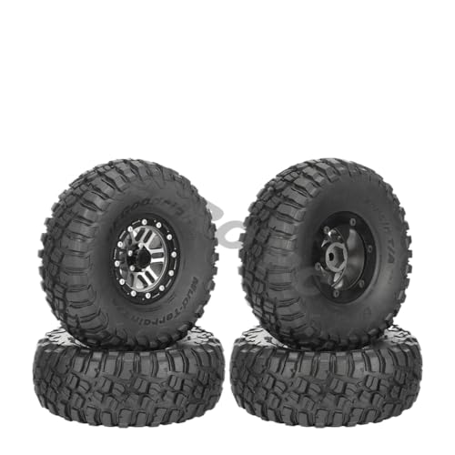 IVLAZLRG Zusammengebildete Metall-Off-Road 1,9-Zoll-Perldlock-Räder mit Reifen, die mit 90 mm bis 108 mm für 1/10 Rock Crawler RC-Autos kompatibel sind(14048GB-4PCS) von IVLAZLRG