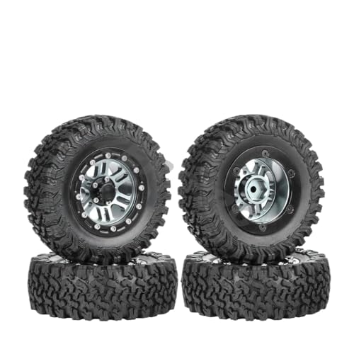 IVLAZLRG Zusammengebildete Metall-Off-Road 1,9-Zoll-Perldlock-Räder mit Reifen, die mit 90 mm bis 108 mm für 1/10 Rock Crawler RC-Autos kompatibel sind(No.TN2001GM 4PCS) von IVLAZLRG
