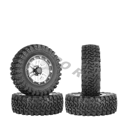 IVLAZLRG Zusammengebildete Metall-Off-Road 1,9-Zoll-Perldlock-Räder mit Reifen, die mit 90 mm bis 108 mm für 1/10 Rock Crawler RC-Autos kompatibel sind(No.TN2001SR 4PCS) von IVLAZLRG