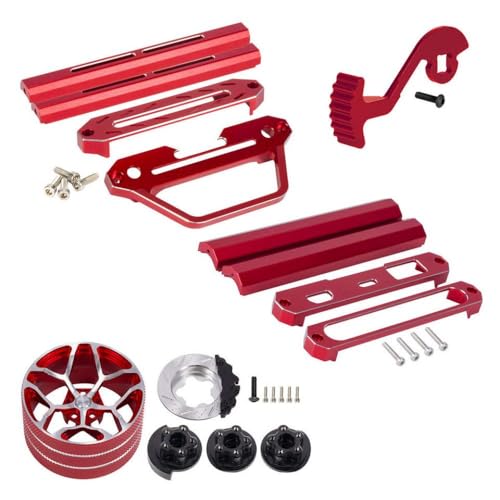 IVLAZLRG bearbeitete Aluminiumlenkradgriffsschutzschutz für NB4 Noble Lite Pro Controller kompatibeles Zubehör(4 in 1-Red) von IVLAZLRG