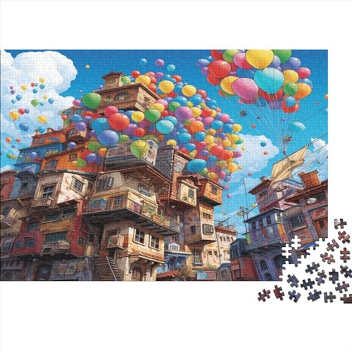 Flying House Travel 1000 Teile Erwachsene Puzzles Für Erwachsene Klassische Animation Style Puzzle Schwer Pädagogisches Spielzeug Geschicklichkeitsspiel Für Die Ganze Familie 1000pcs (75x50cm) von IVYARD