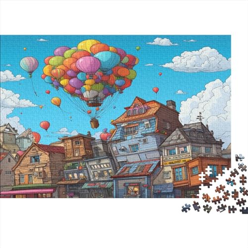 Flying House Travel 1000 Teile Erwachsene Puzzles Für Erwachsene Klassische Animation Style Puzzle Schwer Pädagogisches Spielzeug Geschicklichkeitsspiel Für Die Ganze Familie 1000pcs (75x50cm) von IVYARD