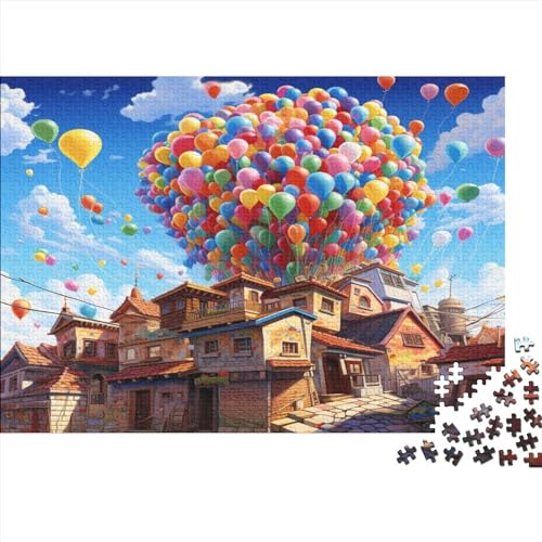 Flying House Travel 500 Teile Erwachsene Puzzles Für Erwachsene Klassische Animation Style Puzzle Schwer Pädagogisches Spielzeug Geschicklichkeitsspiel Für Die Ganze Familie 500pcs (52x38cm) von IVYARD