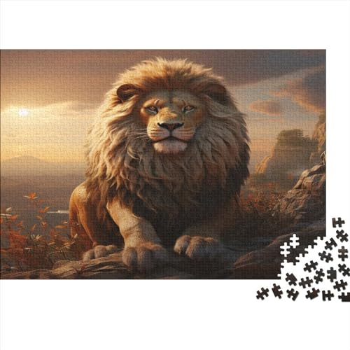 Lion 1000 Teile Erwachsene Puzzles Für Erwachsene Klassische Adult Jigsaw Puzzles Puzzle Schwer Pädagogisches Spielzeug Geschicklichkeitsspiel Für Die Ganze Familie 1000pcs (75x50cm) von IVYARD