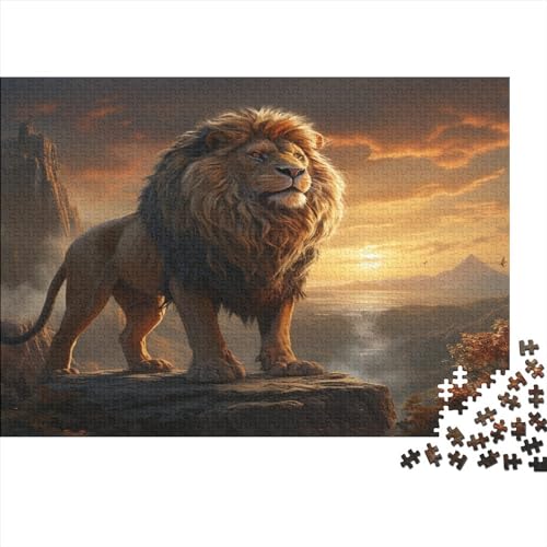 Lion 1000 Teile Impossible Puzzle ErwachsenenAdult Jigsaw Puzzles Puzzles Geschickli Chkeitsspiel Für Die Ganze Familie Farbenfrohes Legespiel DIY Kit 1000pcs (75x50cm) von IVYARD