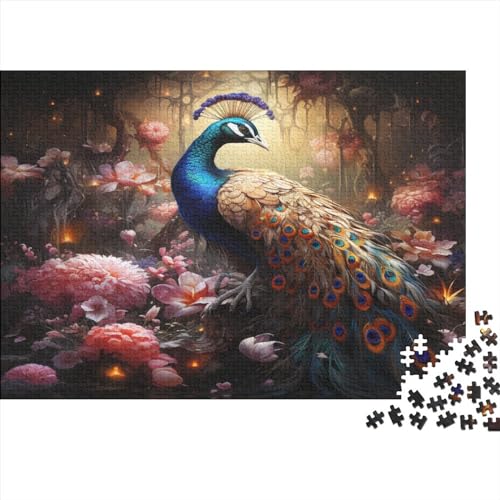 Peacock 500 Teile Erwachsene Puzzles Für Erwachsene Klassische Adult Jigsaw Puzzles Puzzle Schwer Pädagogisches Spielzeug Geschicklichkeitsspiel Für Die Ganze Familie 500pcs (52x38cm) von IVYARD