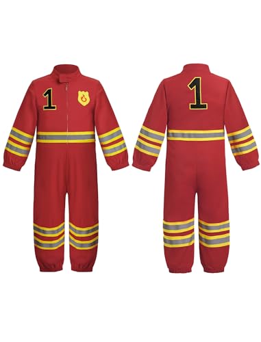 IWEMEK Feuerwehrmann-Kostüm für Kinder, Astronauten-Kostüm, Rollenspiel, Halloween-Kostüme, Feuerwehrmann-Kostüm mit Feuerwehrmann-Outfit, Spielzeug, Zubehör für Kinder, Rot, 9–12 Monate IWEMEK Feuerwehrmann-Kostüm für Kinder, Astronauten-Kostüm, Rollenspiel, Halloween-Kostüme, Feuerwehrmann-Kostüm mit Feuerwehrmann-Outfit, Spielzeug, Zubehör für Kinder, Rot, 9–12 Monate von IWEMEK