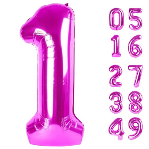 101,6 cm Rosy Lila 1 Ballon zum ersten Geburtstag, 1. Zahlenballons, Geburtstagsdekorationen für Mädchen, Kinder, Kleinkind, Baby, ein riesiger Ballon mit Zahl 1 101,6 cm Rosy Lila 1 Ballon zum ersten Geburtstag, 1. Zahlenballons, Geburtstagsdekorationen für Mädchen, Kinder, Kleinkind, Baby, ein riesiger Ballon mit Zahl 1 von IWERP