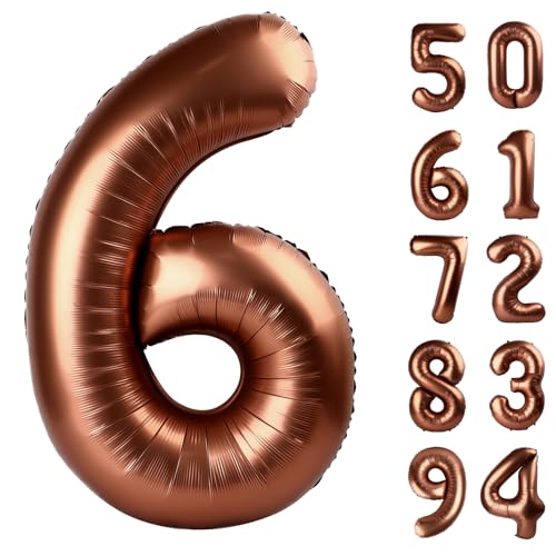 Dunkelbraun 6 Luftballon, Kaffeebraun Zahlenballons 40 Zoll, 6. Luftballons für Schokoladenbraun Geburtstagsdekorationen, Braun und Schwarz Partyzubehör 6 Geburtstag Luftballon Zahl 6 Ballon Dunkelbraun 6 Luftballon, Kaffeebraun Zahlenballons 40 Zoll, 6. Luftballons für Schokoladenbraun Geburtstagsdekorationen, Braun und Schwarz Partyzubehör 6 Geburtstag Luftballon Zahl 6 Ballon von IWERP