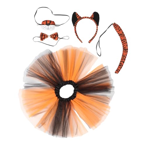 IWOWHERO 1 Set Performance Kleidung Stirnbänder Tierkostüm Stirnband Tiger Kostüm Rock Halloween Kostüme Kostüm Kit Tier Tiger Schleife Tierohren Kostüm Cosplay Tierohren von IWOWHERO