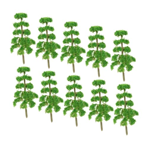 IWOWHERO 10 Stücke Kunststoff Mini Modell Bäume Modell Zug Landschaft Zubehör Handwerk Bäume Architektonische Decor von IWOWHERO