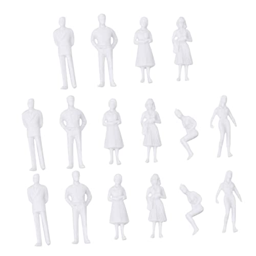 IWOWHERO 10St Figuren Eisenbahn DIY-Modellbau Architektur-Modellbau Puppenhausminiaturen lebensechte Mini-People- Anzahl Statue vorbildlicher Weiß von IWOWHERO