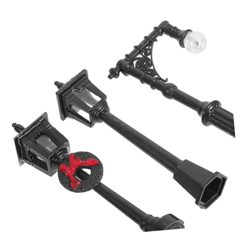 IWOWHERO 12 Stück Teiliges Mini Straßenlampen für Puppenhäuser und Mikrolandschaften Realistische Straßenlaternen für Garten und Eisenbahn Layouts Langlebige Dekoration von IWOWHERO