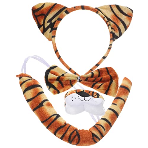 IWOWHERO 1Satz Tiger Kostüm Set für Teiliges Set mit Tiger Stirnband Bowtie und Karneval Fasching und Cosplay Bequemes Accessoire für Jungen von IWOWHERO