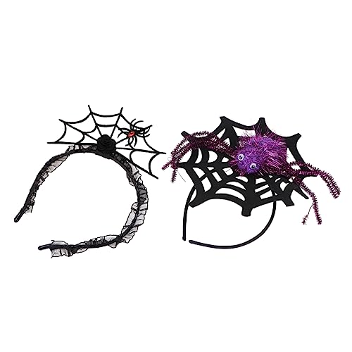 IWOWHERO 2 Stück Halloween Spinnennetz Haarreif Große Spinne Kopfband Cosplay Zubehör Leicht und Kratzfrei Für Damen und Herren Karneval Party IWOWHERO 2 Stück Halloween Spinnennetz Haarreif Große Spinne Kopfband Cosplay Zubehör Leicht und Kratzfrei Für Damen und Herren Karneval Party von IWOWHERO