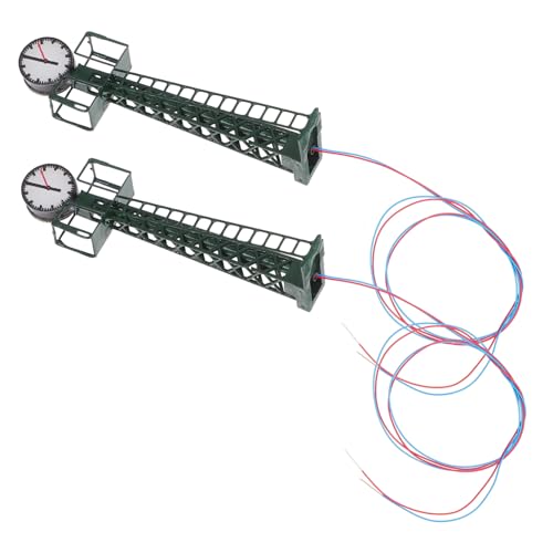 IWOWHERO 2 Stück Modelleisenbahn Gitterlampe mit Uhr Miniatur Straßenbeleuchtung für Maßstab Modelleisenbahn Zubehör für Sammler und DIY Projekte IWOWHERO 2 Stück Modelleisenbahn Gitterlampe mit Uhr Miniatur Straßenbeleuchtung für Maßstab Modelleisenbahn Zubehör für Sammler und DIY Projekte von IWOWHERO