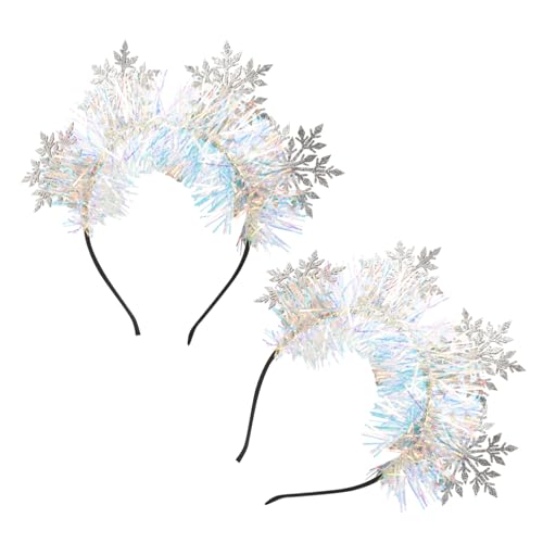 IWOWHERO 2 Stück Schneeflocken Haarreif Weihnachten Festlicher Haarschmuck mit Funkelndem Design Komfortabel und Langlebig für Party Deko und Festliche Looks IWOWHERO 2 Stück Schneeflocken Haarreif Weihnachten Festlicher Haarschmuck mit Funkelndem Design Komfortabel und Langlebig für Party Deko und Festliche Looks von IWOWHERO