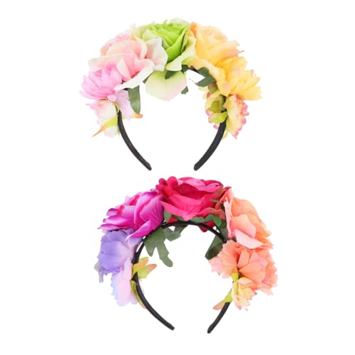 IWOWHERO 2 Stück Teiliges Blumenhaarband mit Breitem Stirnband Dekorativer Rosen Kopfschmuck in Pastellfarben Fest Sitzend und Vielseitig für Hochzeit Party Cosplay und Fotoshootings IWOWHERO 2 Stück Teiliges Blumenhaarband mit Breitem Stirnband Dekorativer Rosen Kopfschmuck in Pastellfarben Fest Sitzend und Vielseitig für Hochzeit Party Cosplay und Fotoshootings von IWOWHERO
