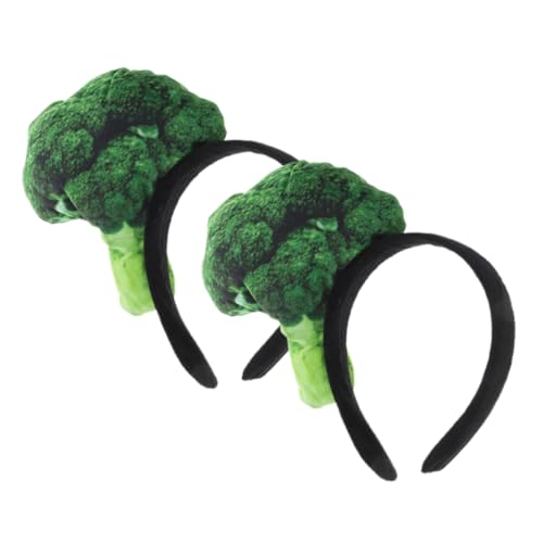 IWOWHERO 2 Stück Teiliges Brokkoli Stirnband Dehnbar Rutschfest Leichter Haarschmuck für Kosmetik Gesichtspflege Halloween Kostümparty Vielseitig Einsetzbar Angenehmes Material IWOWHERO 2 Stück Teiliges Brokkoli Stirnband Dehnbar Rutschfest Leichter Haarschmuck für Kosmetik Gesichtspflege Halloween Kostümparty Vielseitig Einsetzbar Angenehmes Material von IWOWHERO