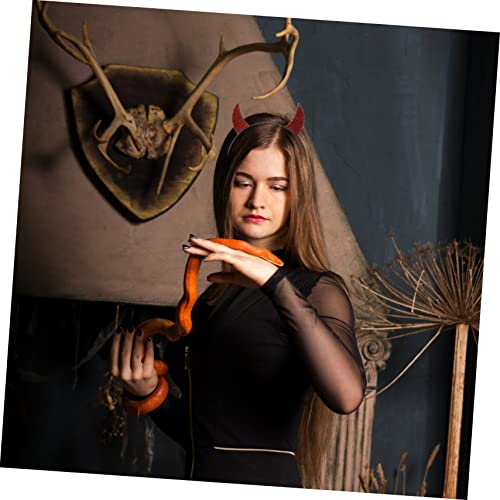 IWOWHERO 2 Stück Teufelshörner Haarreifen Teilig mit Strass Verzierte Hörner Haarschmuck für Halloween Party Karneval Cosplay Zubehör für Damen und Herren IWOWHERO 2 Stück Teufelshörner Haarreifen Teilig mit Strass Verzierte Hörner Haarschmuck für Halloween Party Karneval Cosplay Zubehör für Damen und Herren von IWOWHERO