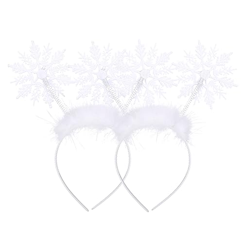 IWOWHERO 2 Stück Weihnachtlicher Haarreif mit Schneeflocken Design Langlebiges und Resinmaterial Leichter Haarschmuck für Party Cosplay und Festliche Anlässe Komfortabel und Sicher zu IWOWHERO 2 Stück Weihnachtlicher Haarreif mit Schneeflocken Design Langlebiges und Resinmaterial Leichter Haarschmuck für Party Cosplay und Festliche Anlässe Komfortabel und Sicher zu von IWOWHERO